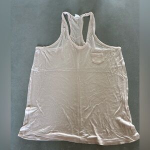 Club Monaco Sheer Pink/Peach Racer Back Tank Top